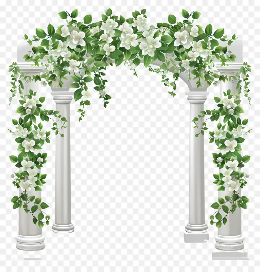 Arco De Boda，Arco De Columna Blanca PNG