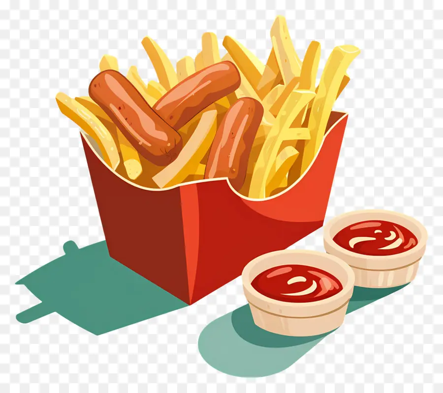 Salchipapa，Papas Fritas PNG