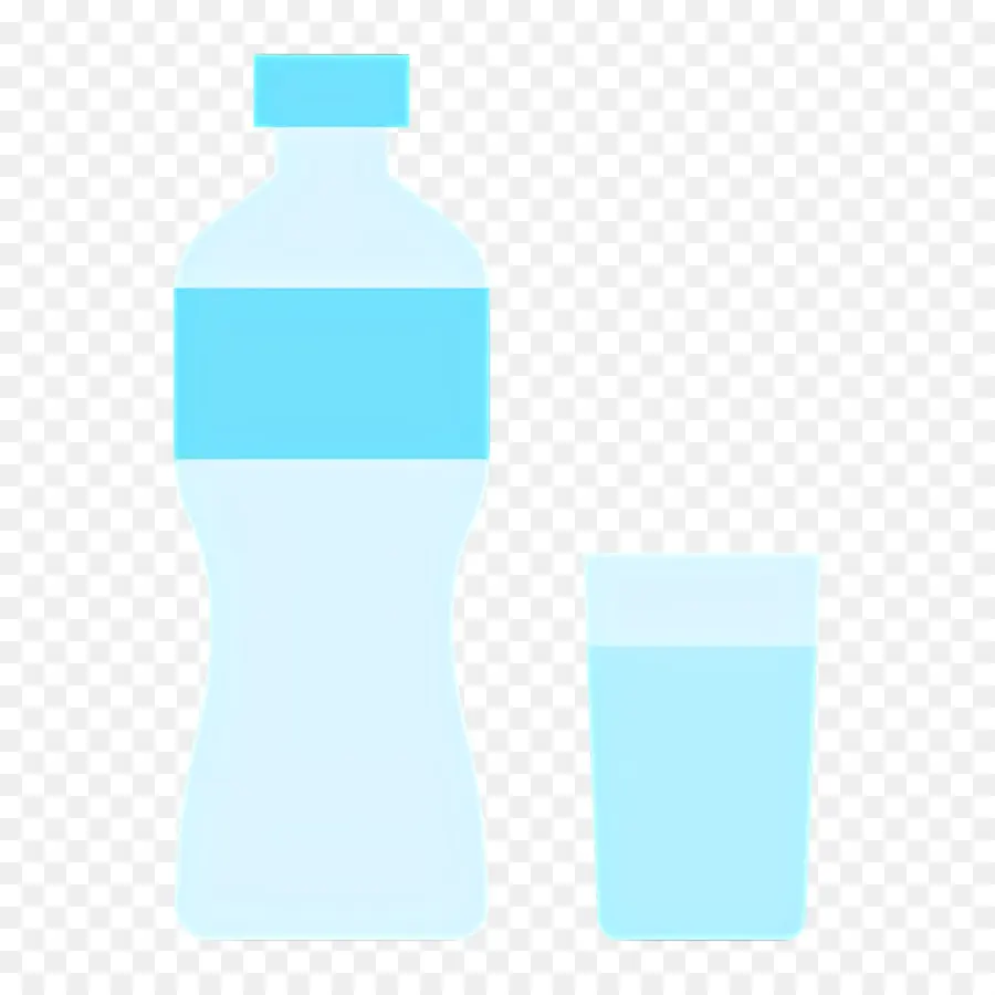 Agua Mineral，Botella Y Vaso PNG