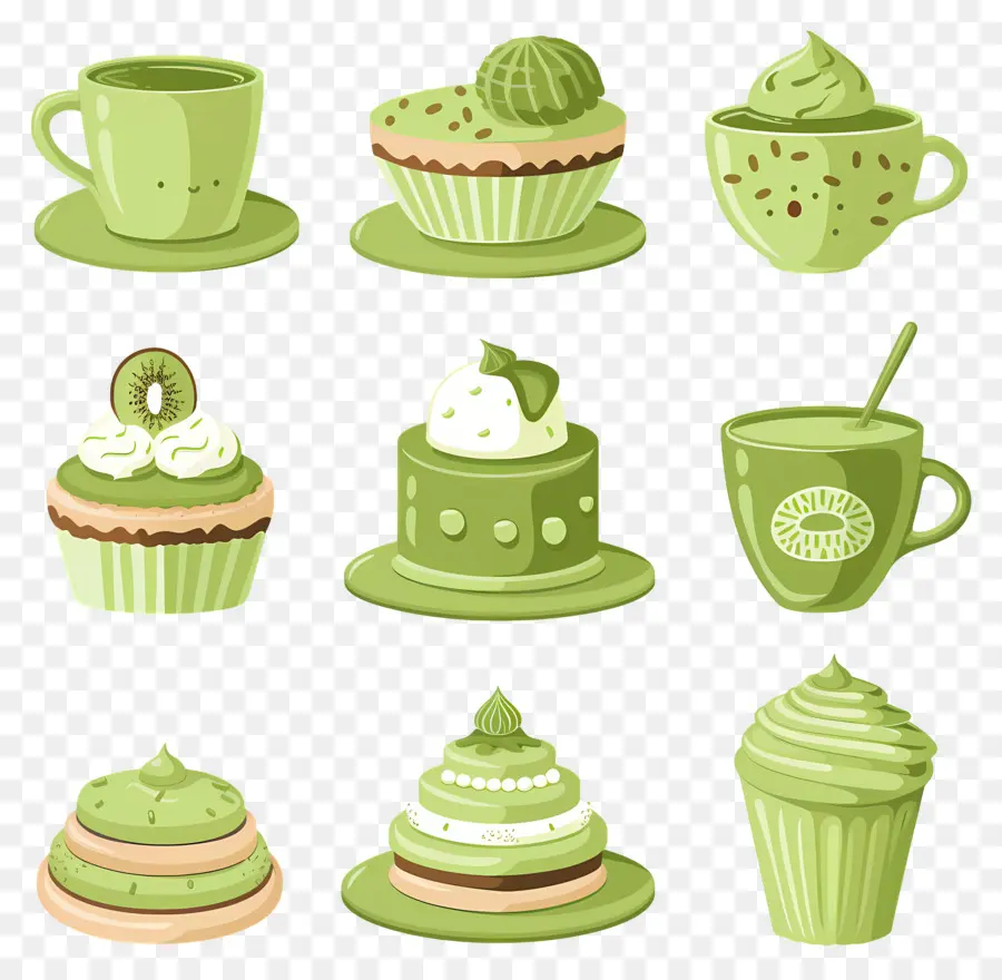 Postres Matcha，Postres PNG