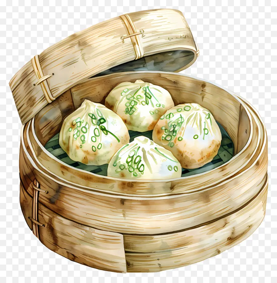 Comida China，Bollos Al Vapor PNG