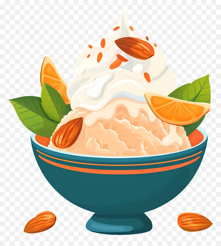 Bingsu De Hielo，Postre De Naranja PNG