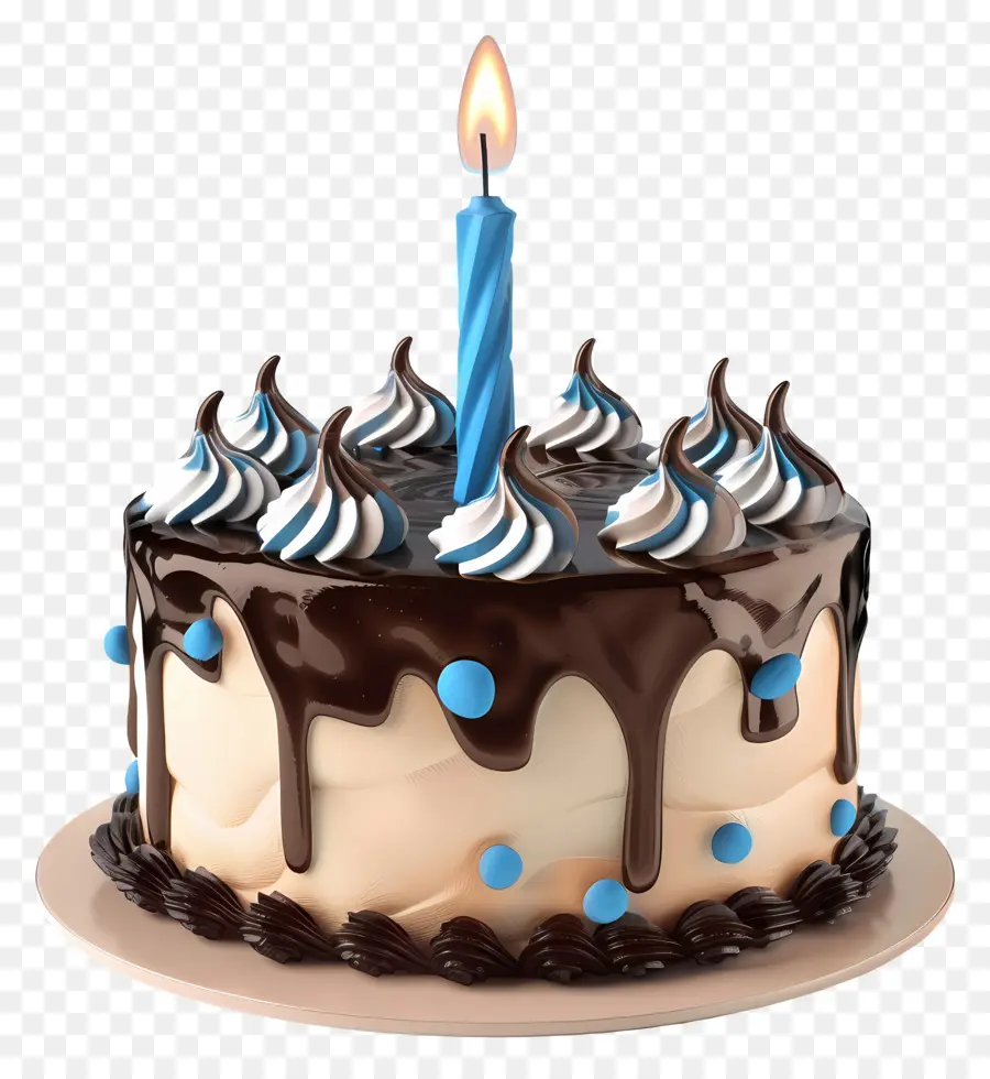 Pastel De Cumpleaños 3d，Pastel De Chocolate PNG