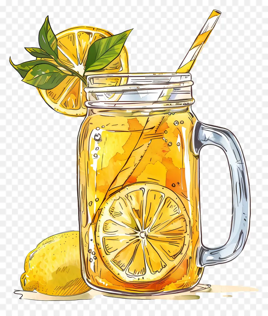 Té De Limón，Limonada En Tarro PNG