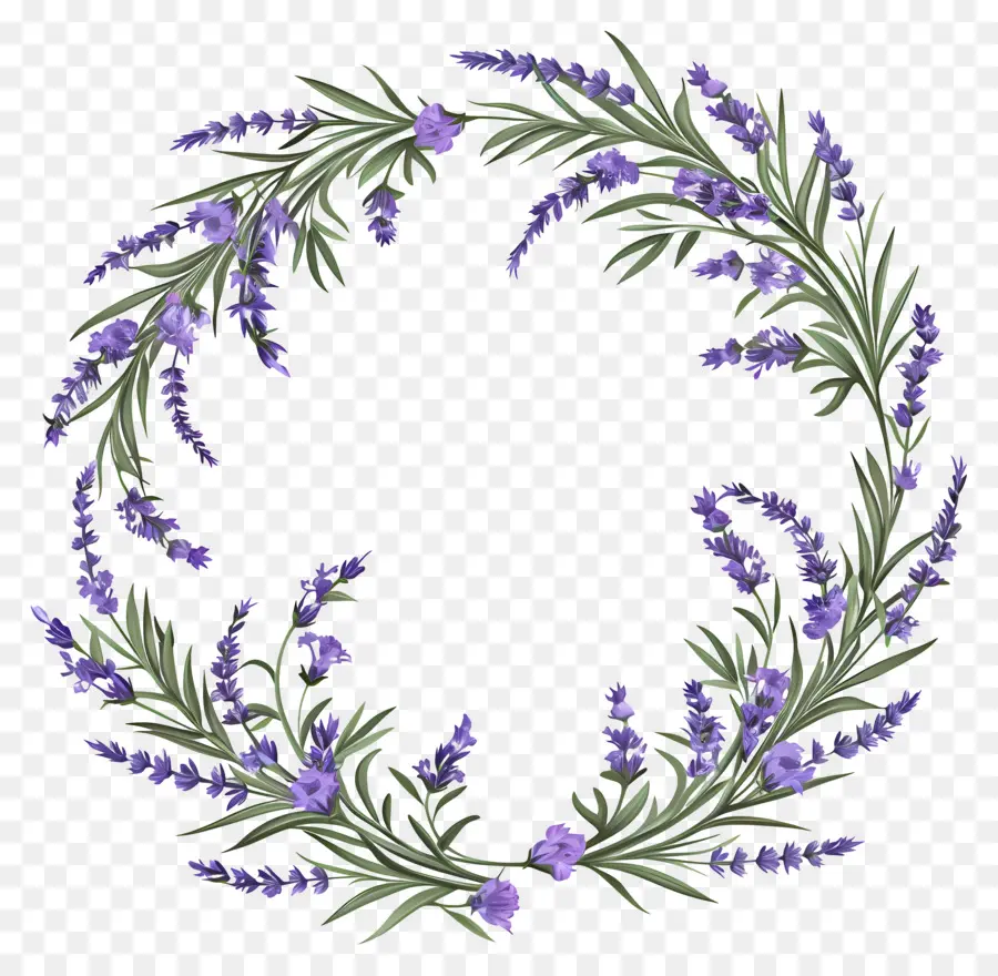 Corona De Lavanda，Hojas PNG