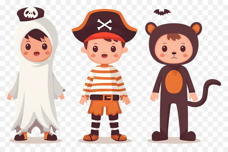 Niños De Halloween，Niños Con Disfraces De Halloween PNG