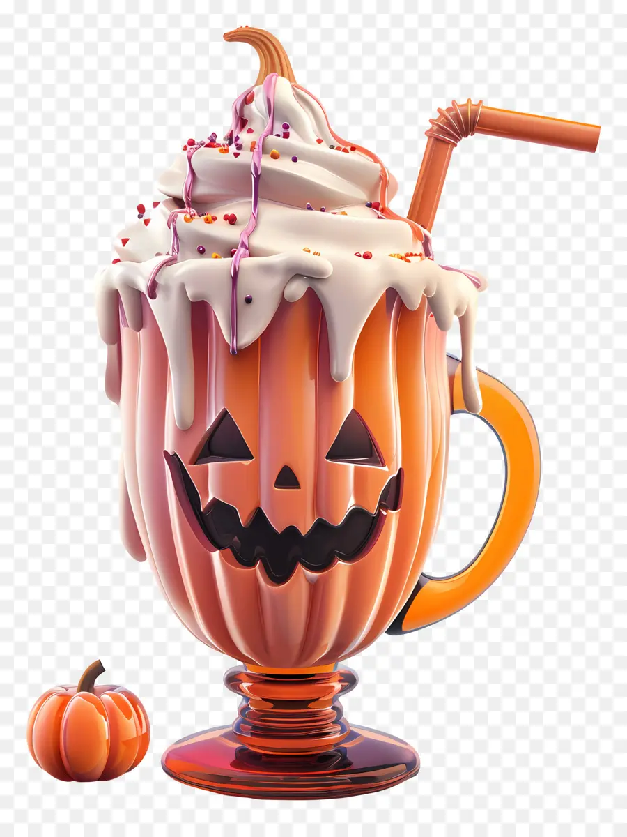 Batido De Halloween，Batido De Calabaza PNG