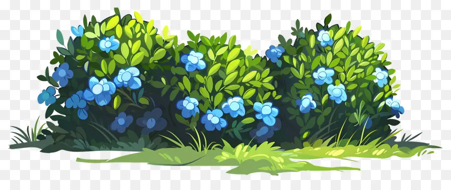 Arbusto De Flores，Arbusto Con Flores Azules PNG