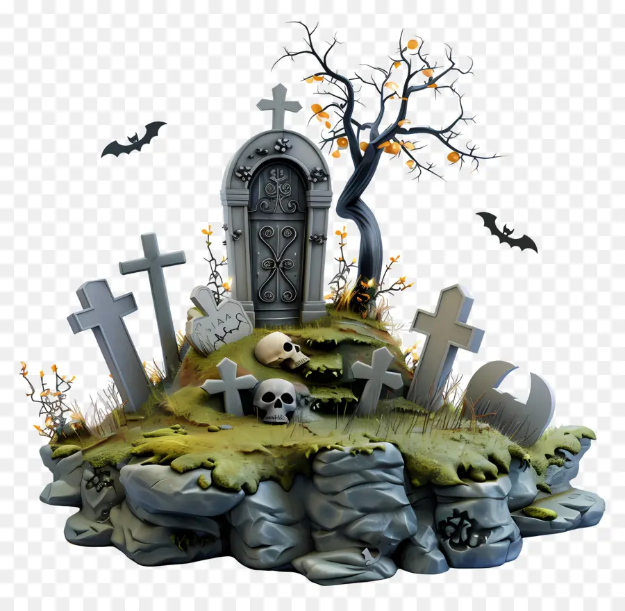 Cementerio De Halloween，Cementerio PNG