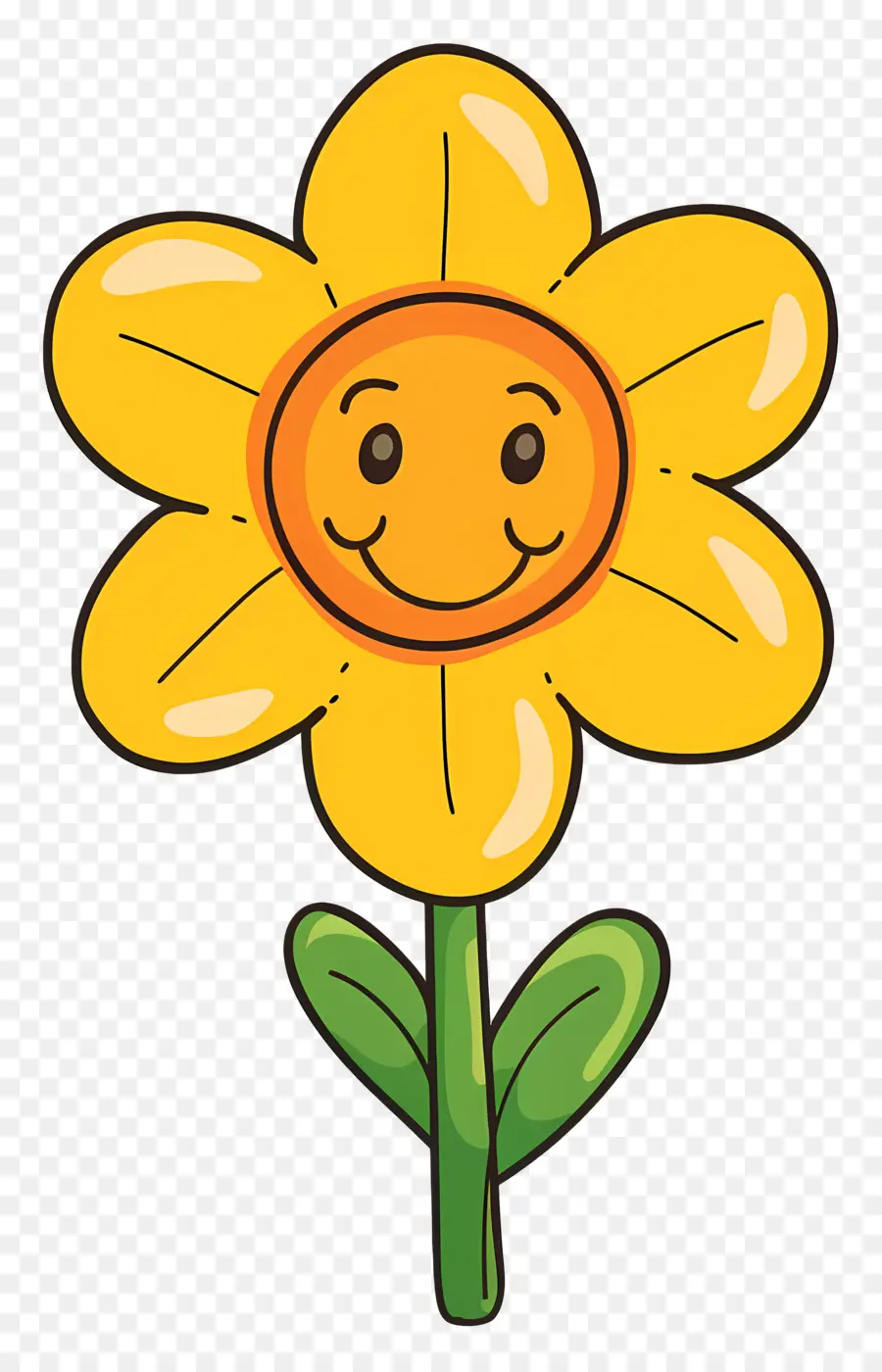 Flor Emoji，Flor Amarilla PNG