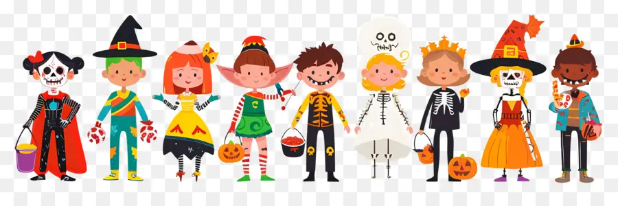 Niños De Halloween，Niños Disfrazados PNG