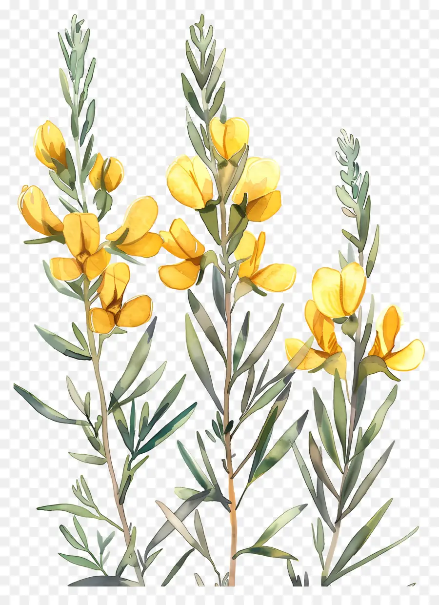 Flor De Cytisus Wolgaricus，Flores Amarillas PNG