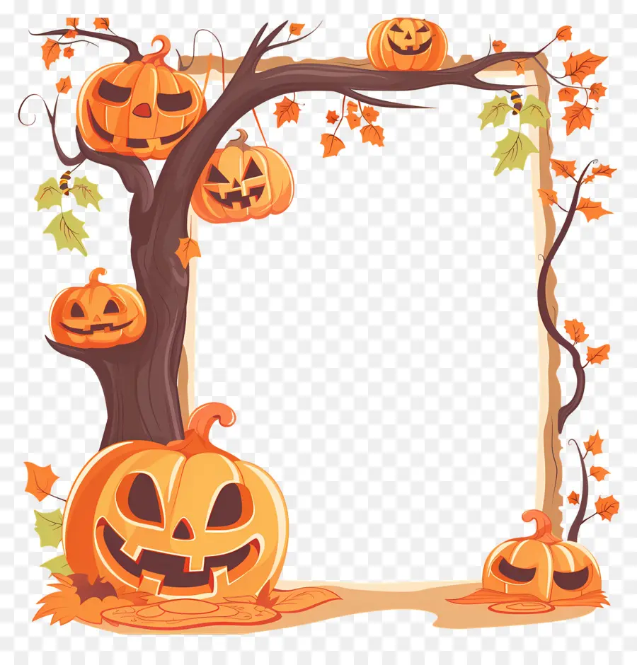 Marco De Halloween，Calabazas De Halloween PNG