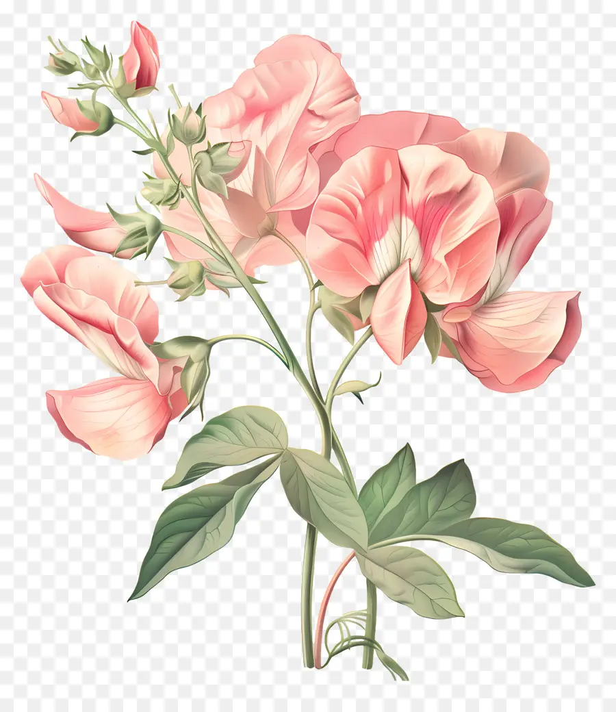 Flores Antiguas，Flores Pastel PNG