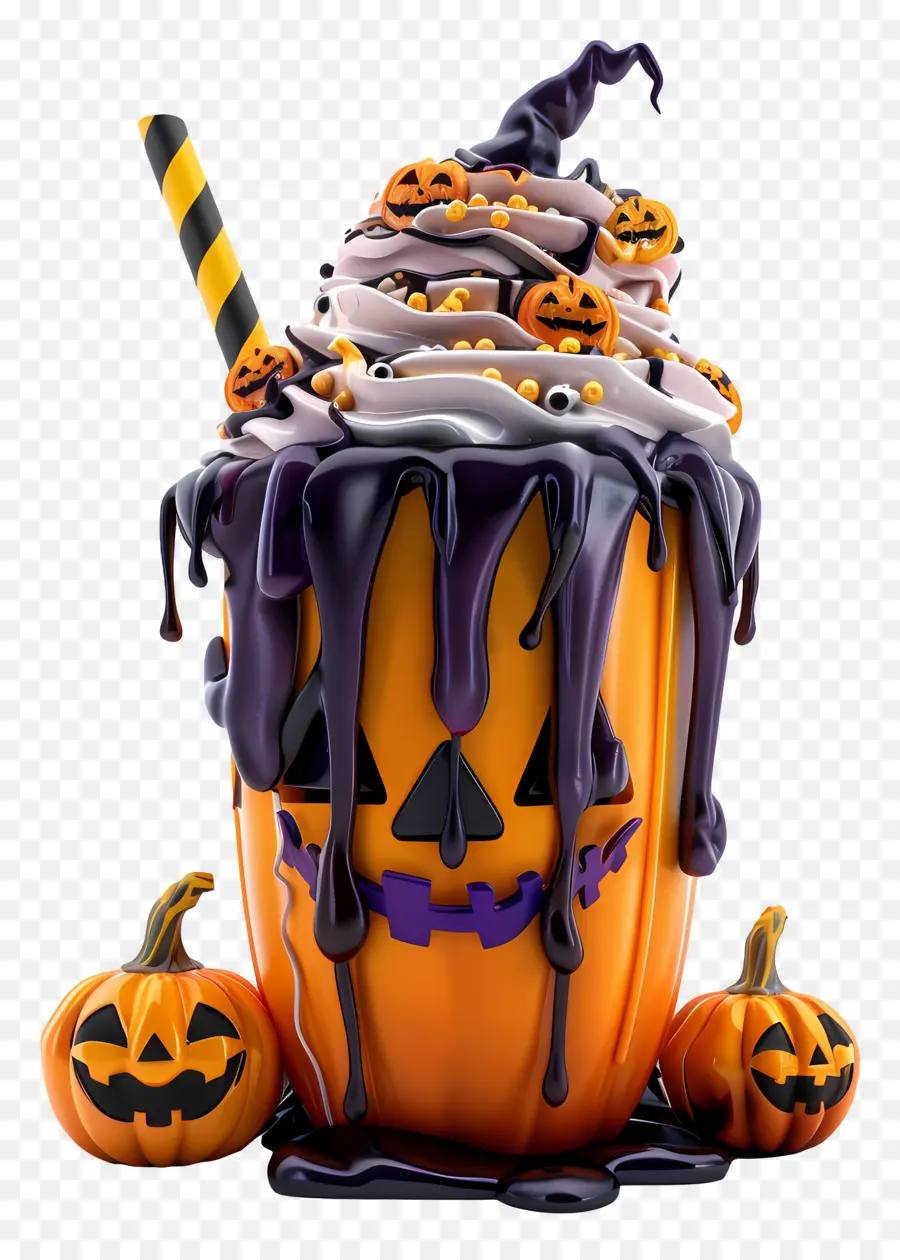 Batido De Halloween，Calabaza PNG