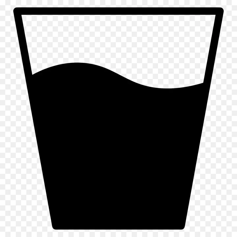 Taza De Agua，Vidrio Negro PNG