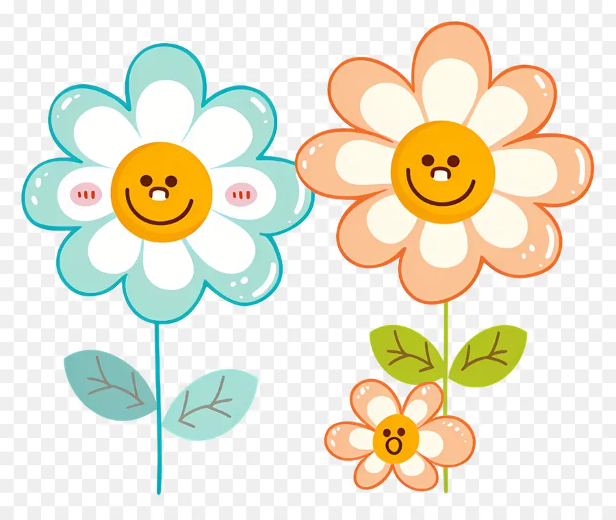 Flor Emoji，Lindas Flores Sonrientes PNG