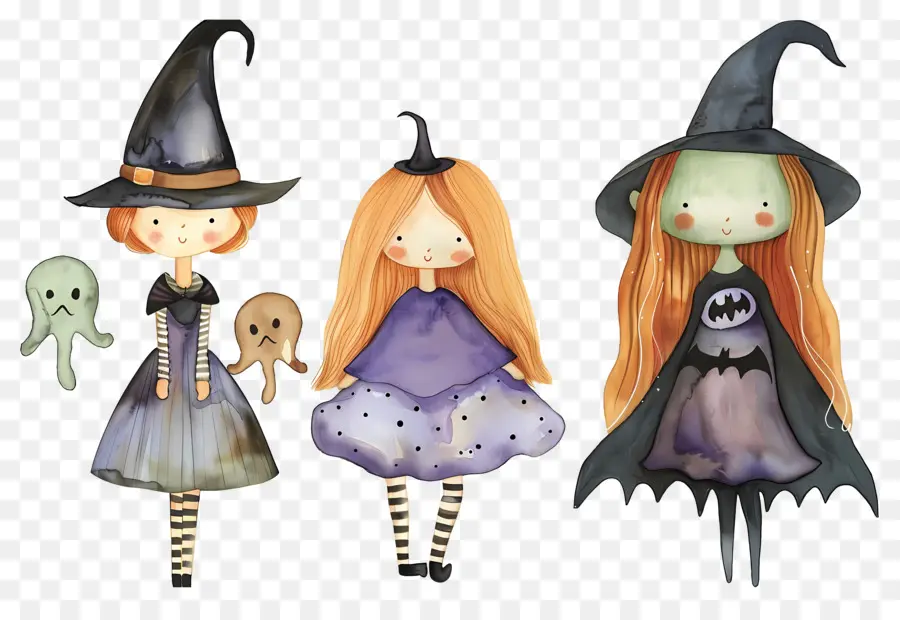 Niños De Halloween，Niños Con Disfraces De Halloween PNG