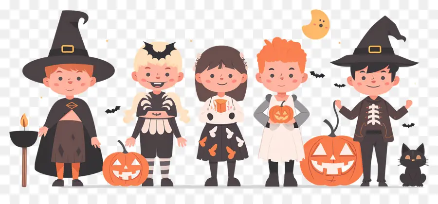 Niños De Halloween，Niños Disfrazados De Halloween PNG