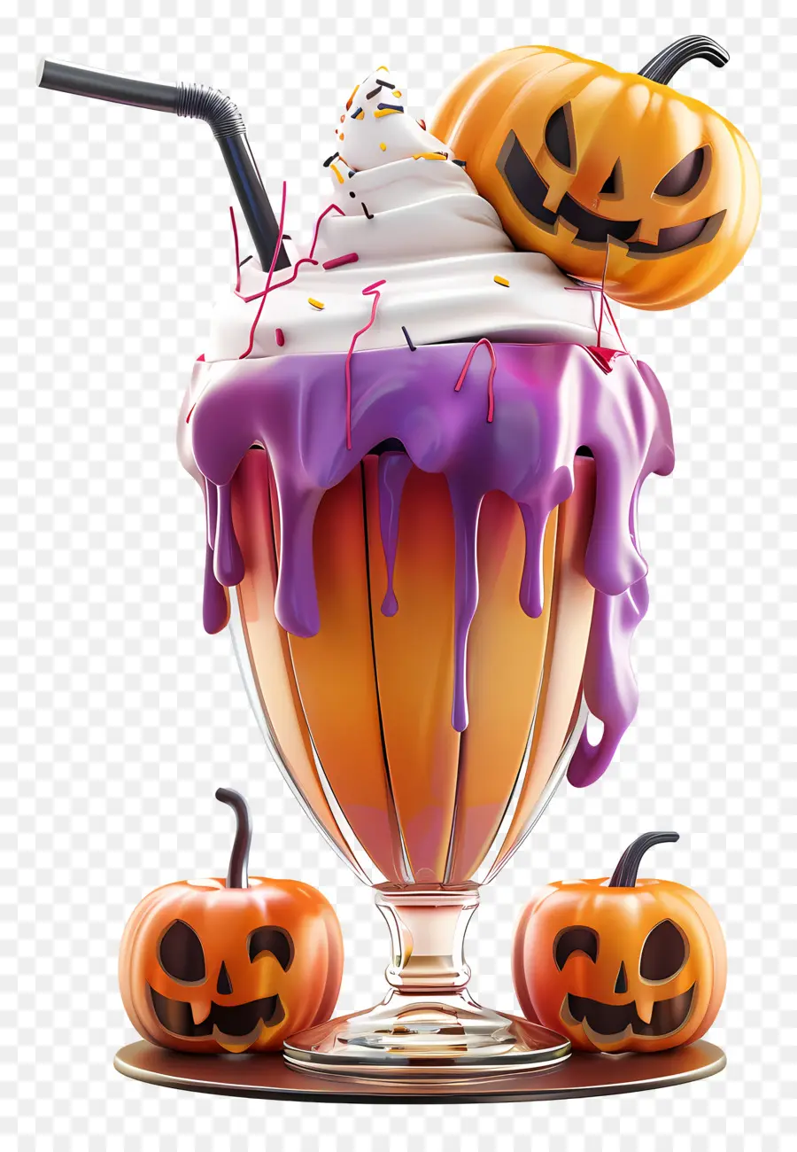 Batido De Halloween，Calabaza PNG