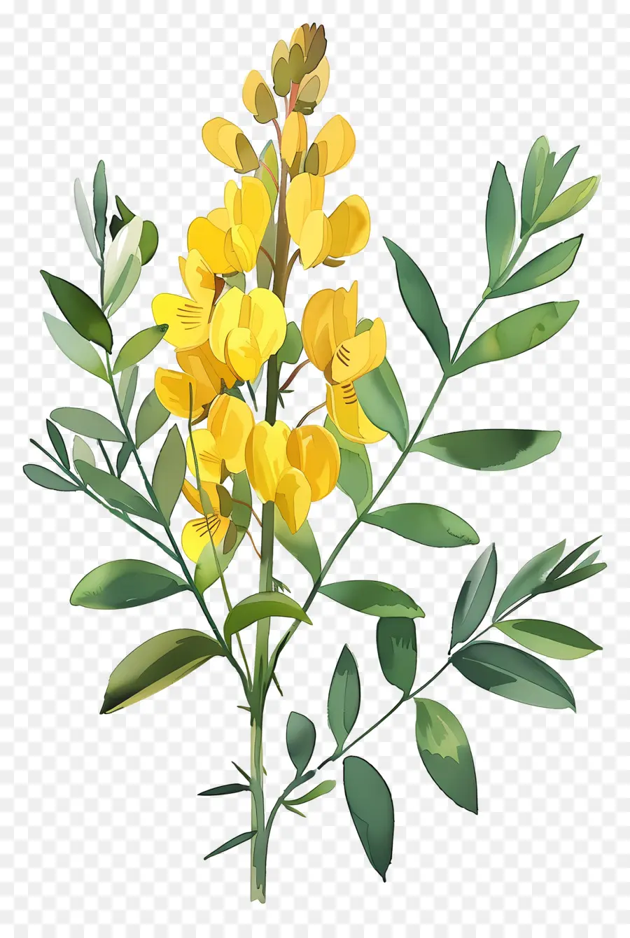 Flor De Cytisus Wolgaricus，Planta Con Flores Amarillas PNG