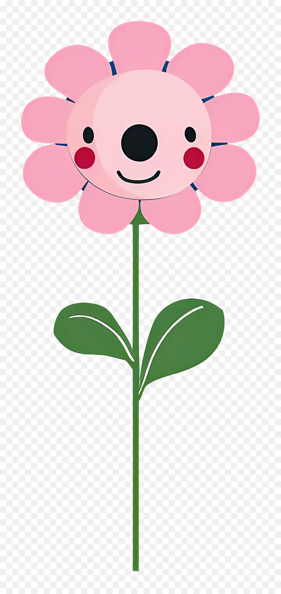 Flor Emoji，Flor Rosa Alegre PNG