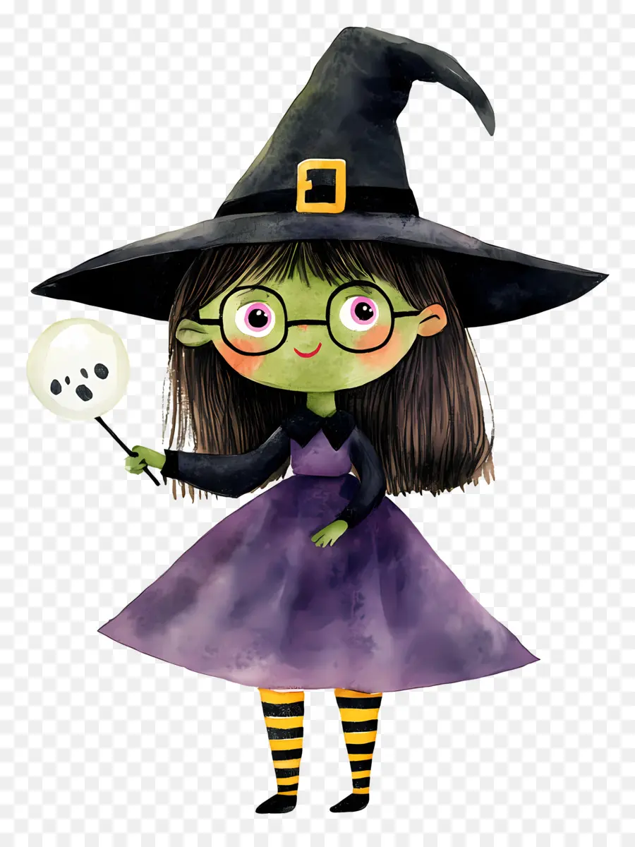 Niños De Halloween，Bruja Soltera PNG