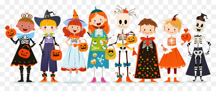 Niños De Halloween，Niños Disfrazados PNG