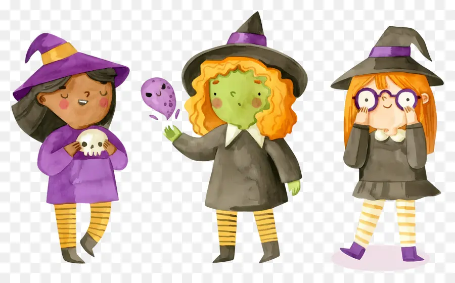 Niños De Halloween，Niños Con Disfraces De Halloween PNG