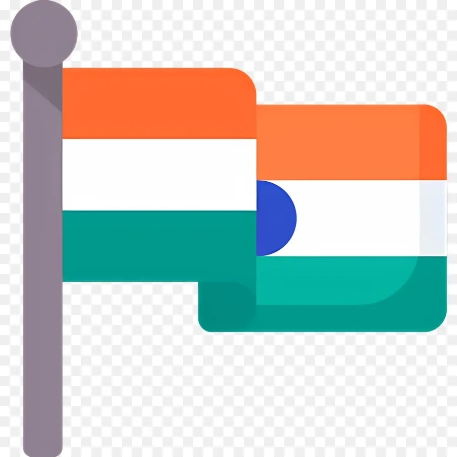 Bandera India，Bandera En El Poste PNG