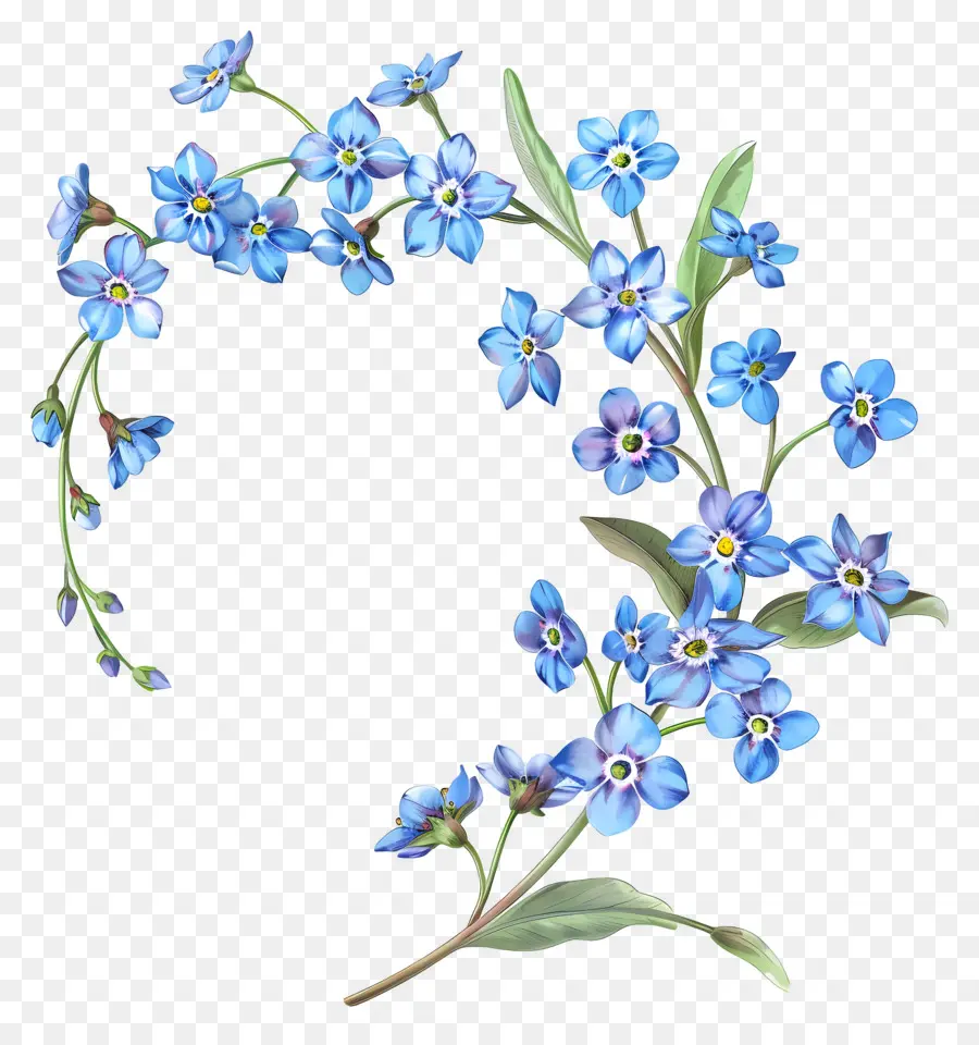 Flor Pequeña，Flores Azules PNG