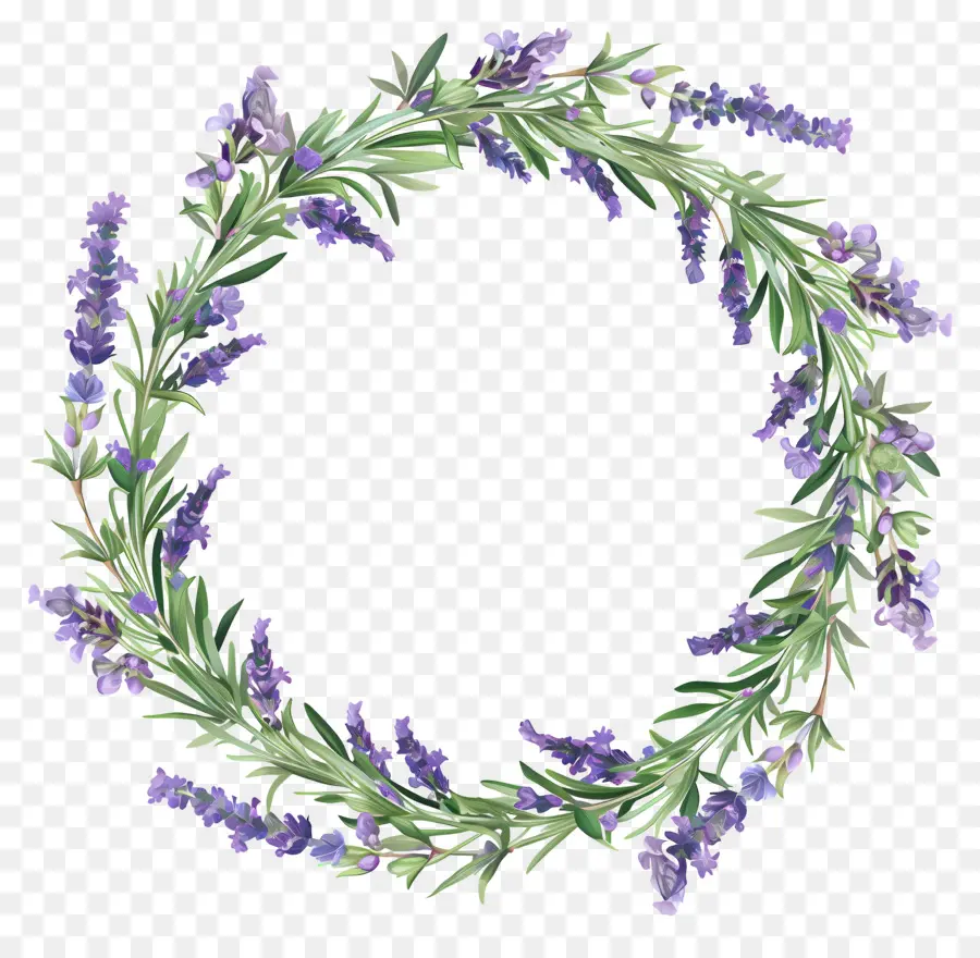 Corona De Lavanda，Hojas PNG