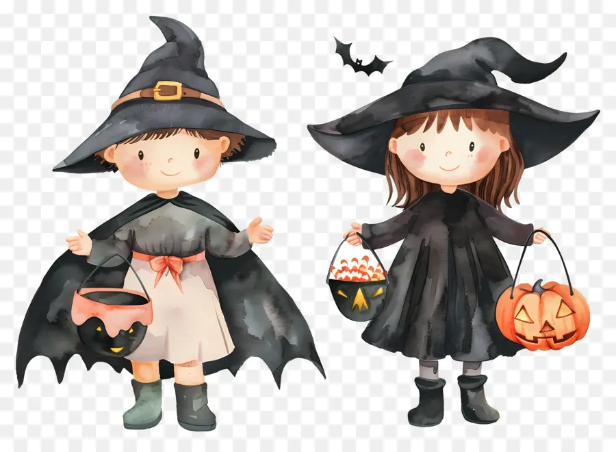 Niños De Halloween，Niños Disfrazados PNG