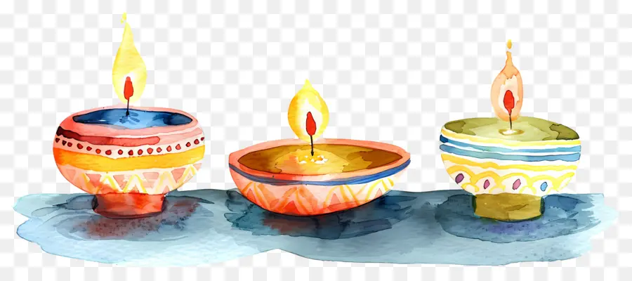 Diwali Diya，Velas Decorativas PNG