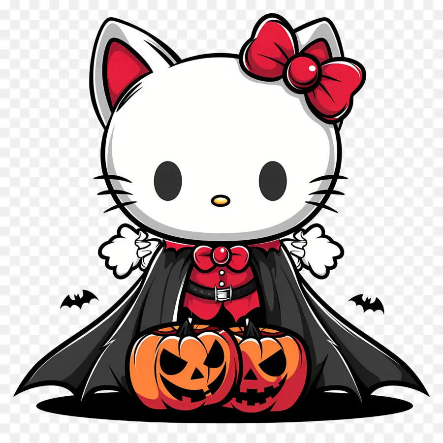 Hola Gatito Halloween，Gato En Cabo Rojo PNG