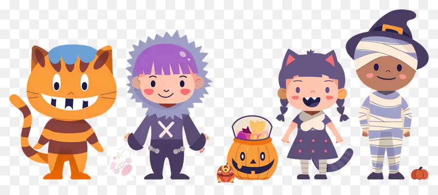 Niños De Halloween，Personajes De Disfraces De Halloween PNG