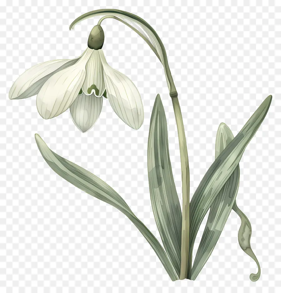 Campanilla De Febrero，Flor De Campanilla Blanca PNG