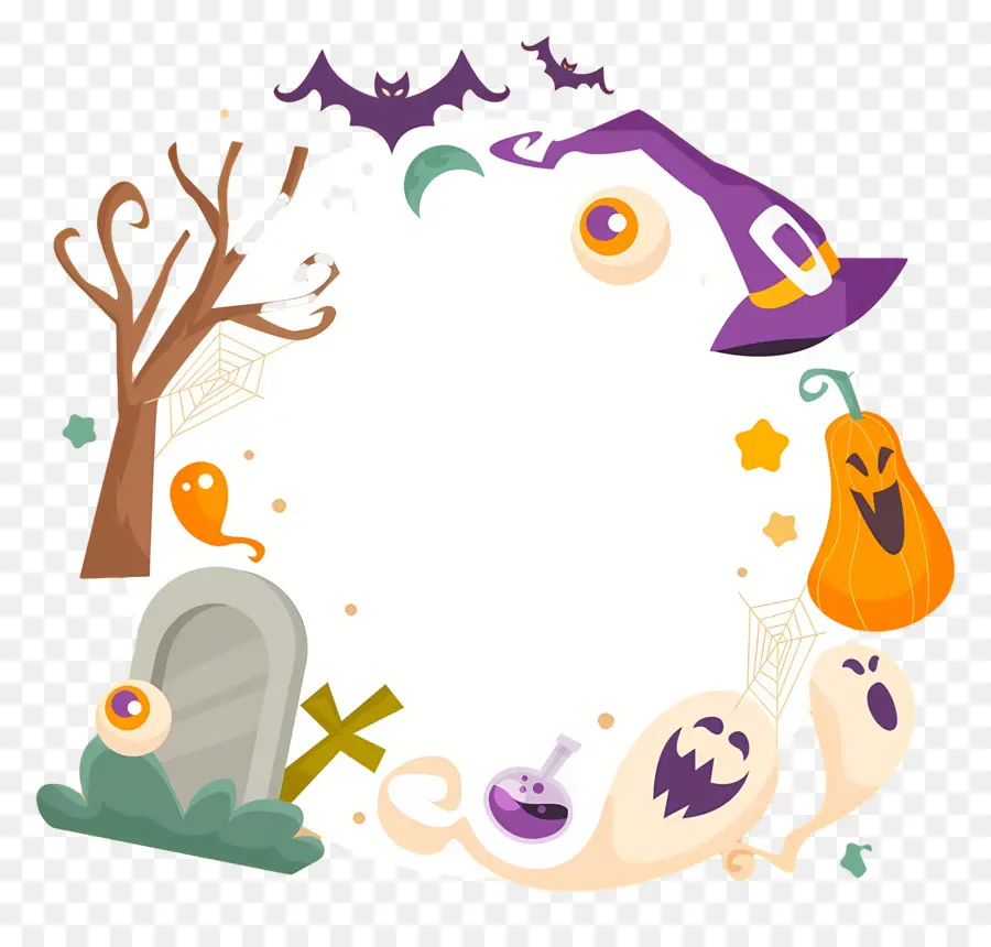 Marco De Halloween，Decoraciones De Halloween PNG