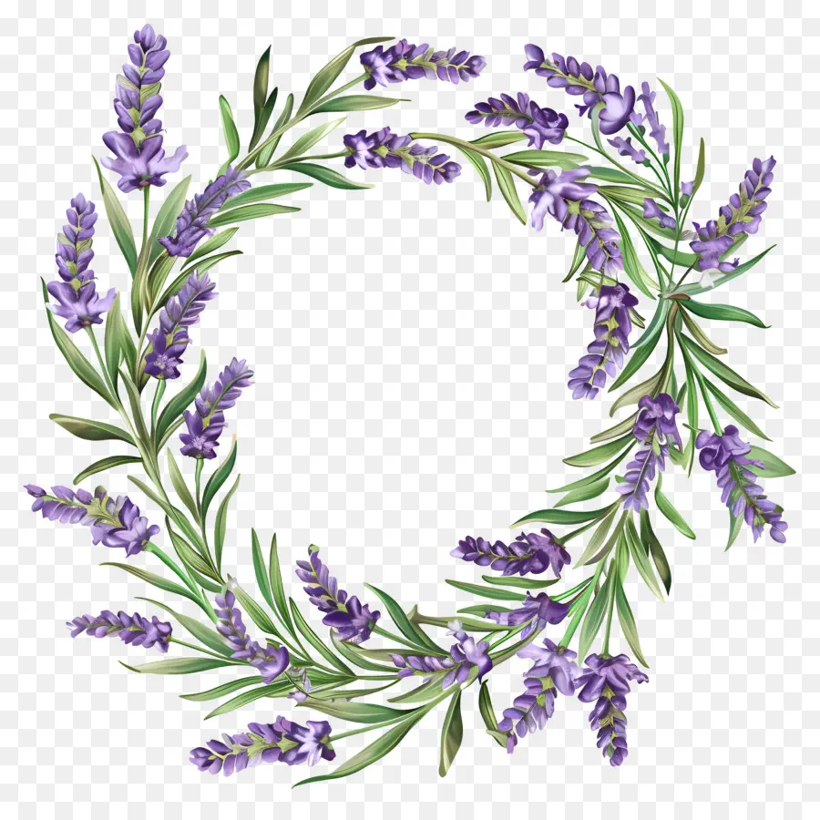 Corona De Lavanda，Hojas PNG