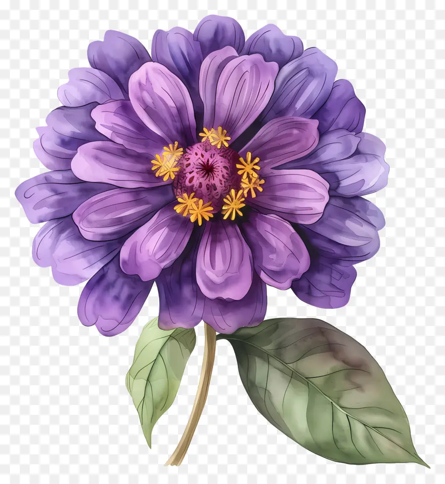 Flor De Dalia，Flor Morada PNG