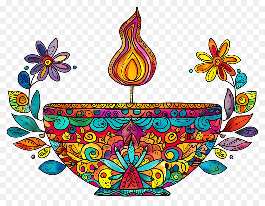 Flor De Diwali，Lámpara Decorativa PNG