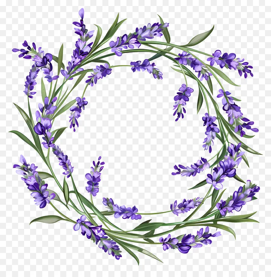 Corona De Lavanda，Hojas PNG