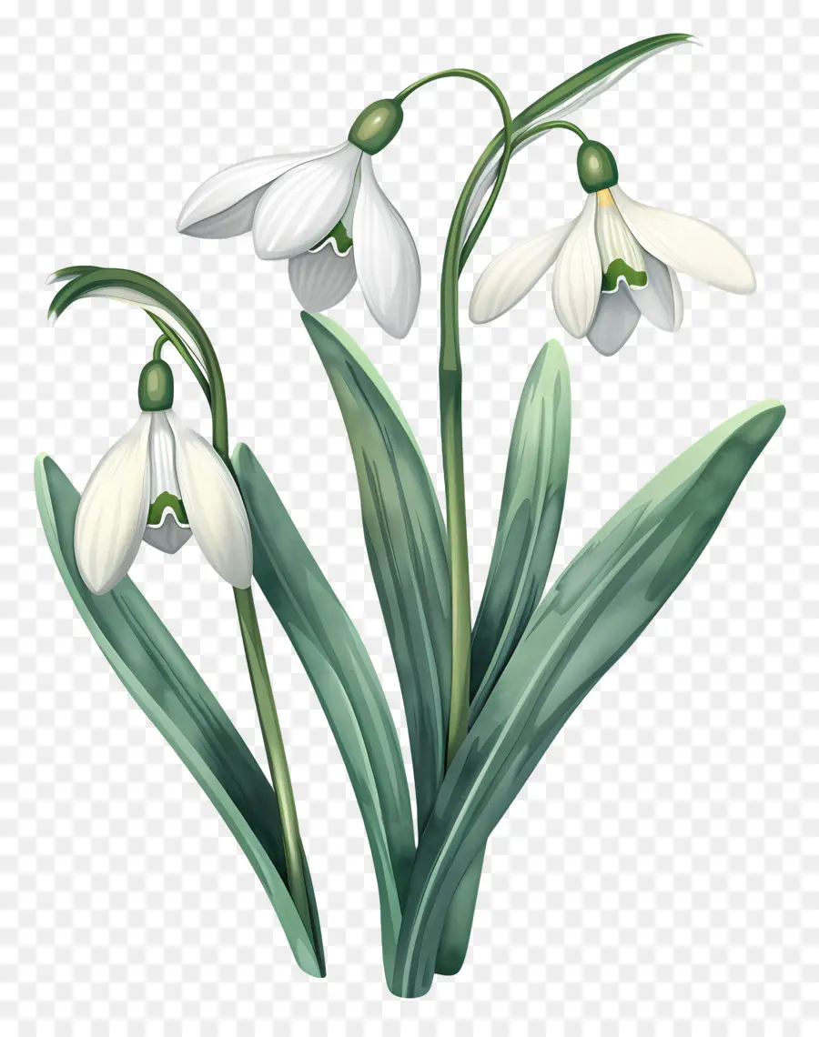 Campanillas De Invierno，Flores De Campanilla Blanca PNG