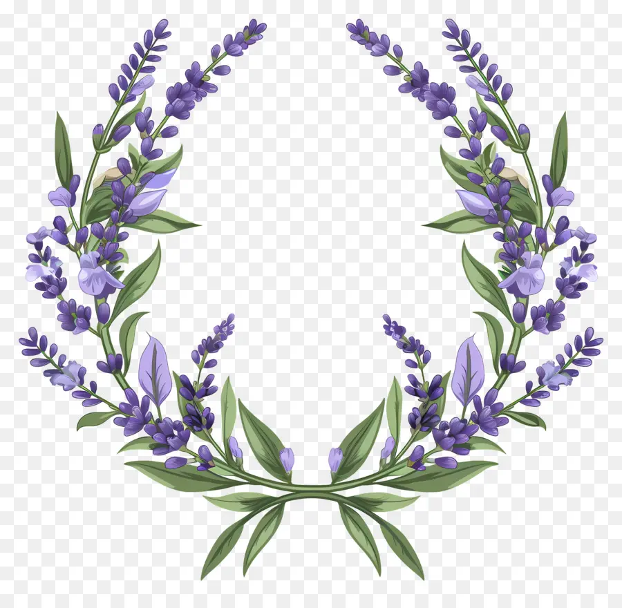 Corona De Lavanda，Hojas PNG