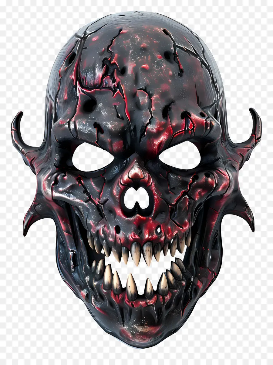 Máscara De Halloween，Máscara De Calavera Demoníaca PNG