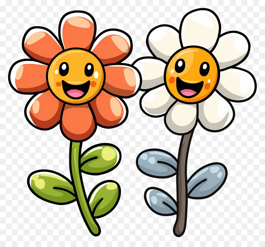 Flor Emoji，Flores Adorables De Dibujos Animados PNG