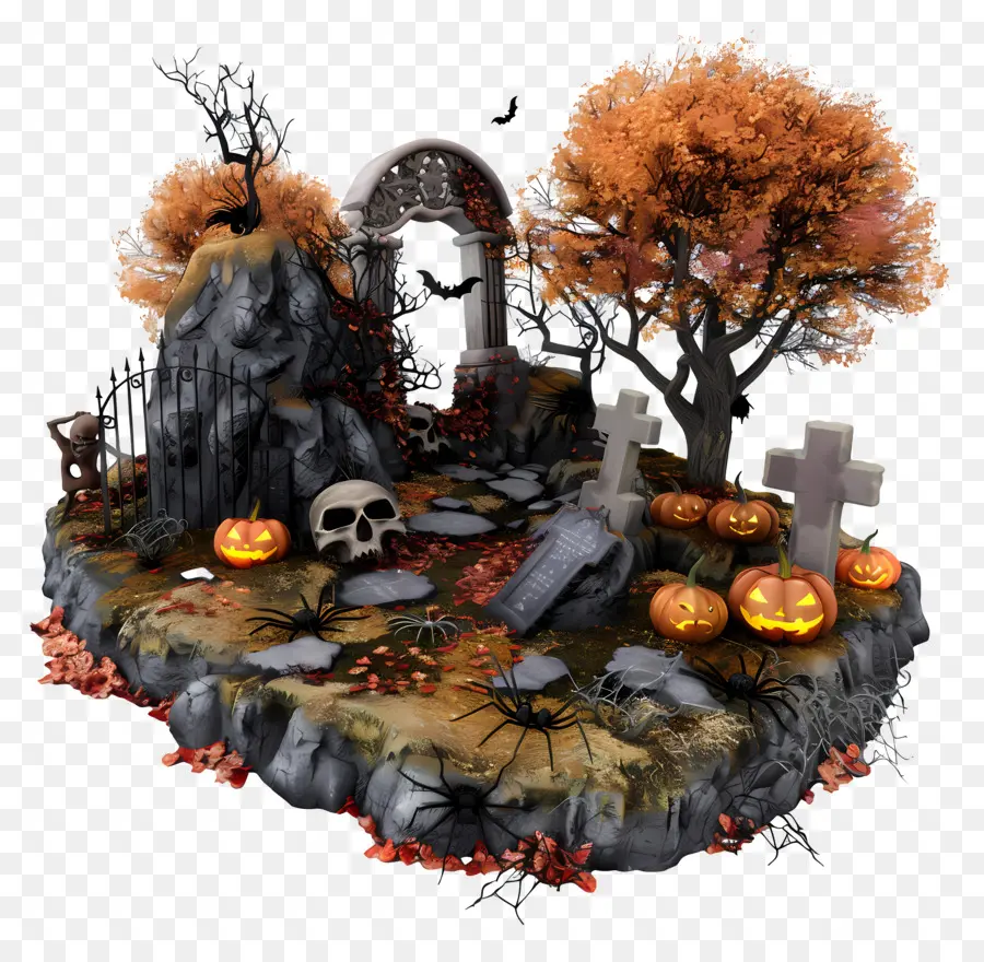 Cementerio De Halloween，Calabazas PNG