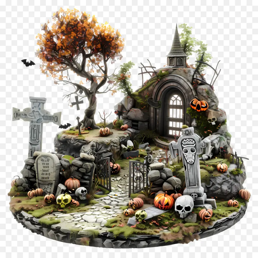 Cementerio De Halloween，Calabazas PNG