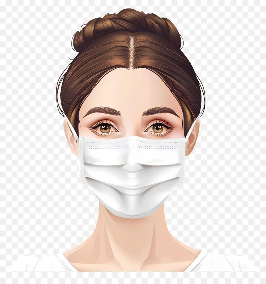 Hermosa Mujer，Mujer Con Mascarilla PNG