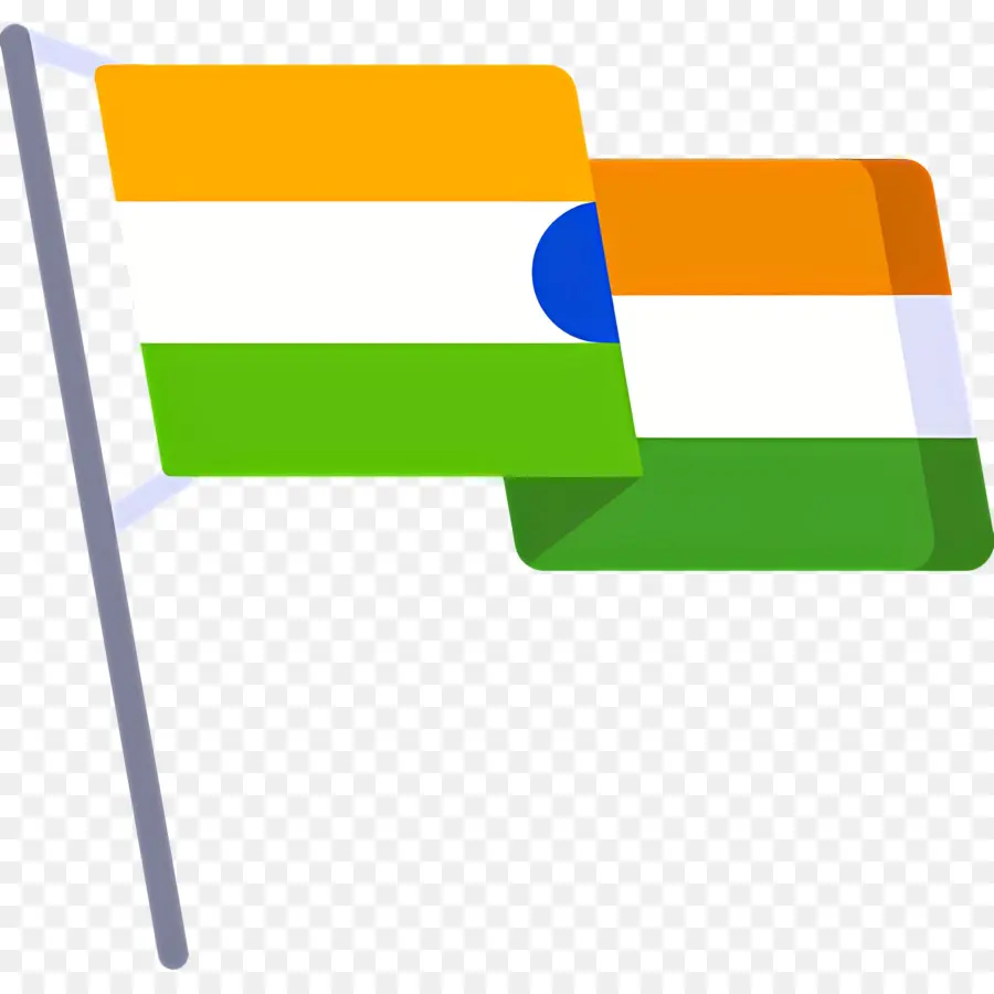 Bandera India，Bandera Con Círculo Azul PNG